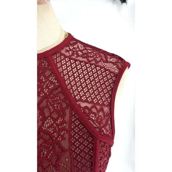 NWT Windsor Size Small Dress Valentines Lace Nude Lined Sheer Keyhole Back - Picture 6 of 15